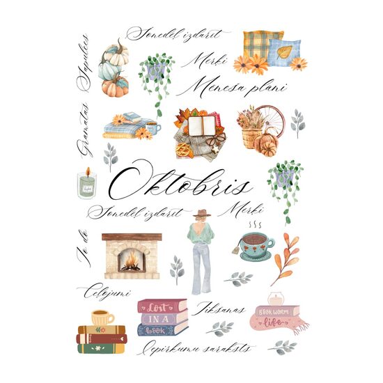 Mēneša uzlīmes- Oktobris